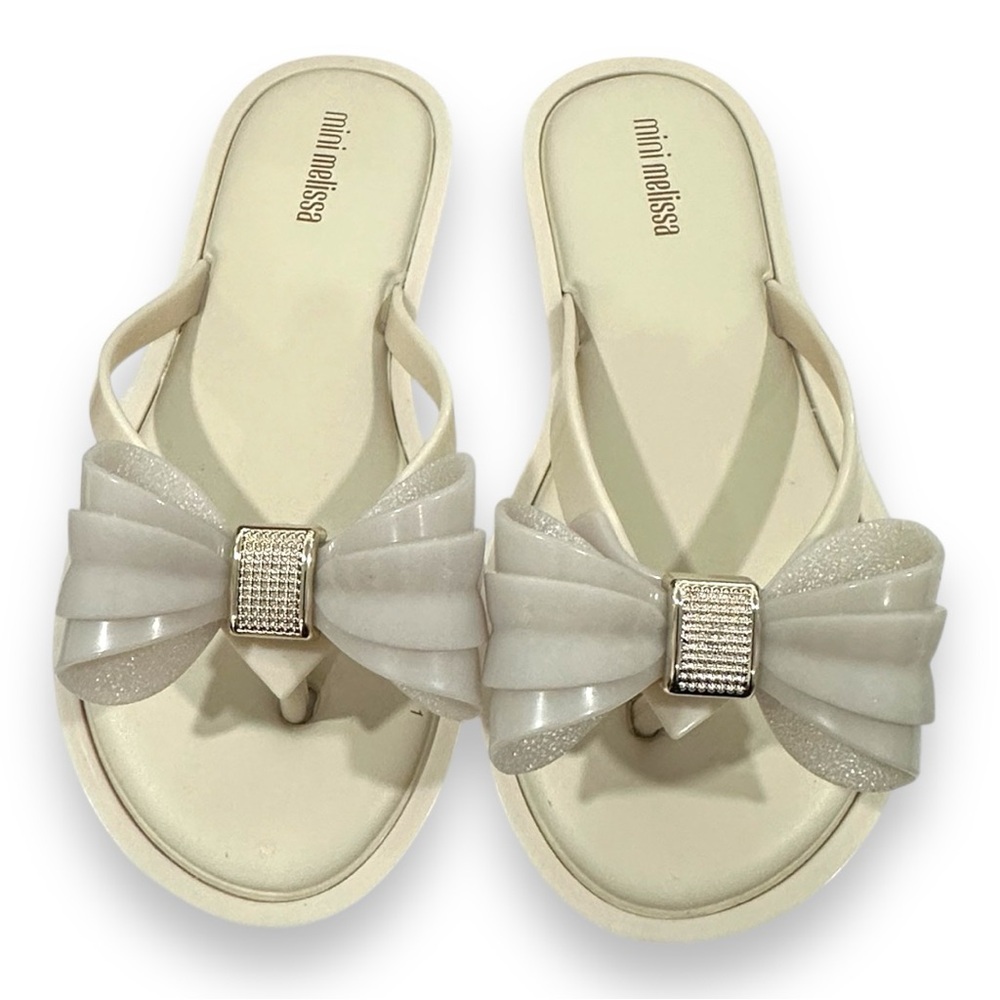 Mini Melissa girl flip flop color Beige Size 1 toddler new with box - Picture 2 of 10
